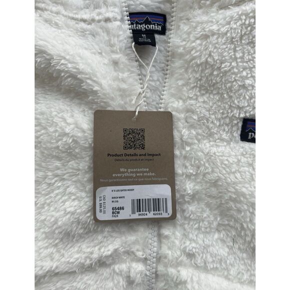 Patagonia Kids Los Gatos Hoody Jacket Birch White NWT Size Medium (10) - Picture 8 of 10